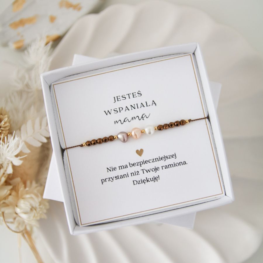 prezent dla mamy - bransoletka z dedykacją