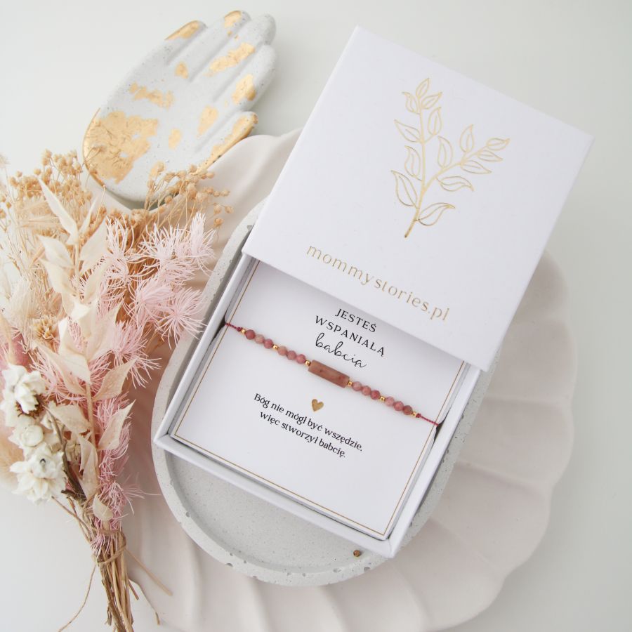 prezent dla babci - bransoletka z dedykacją