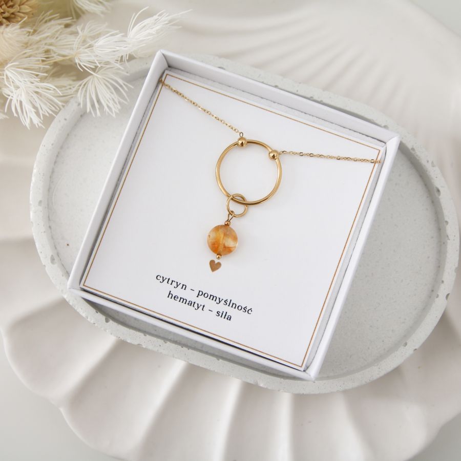 naszyjnik z cytrynem
